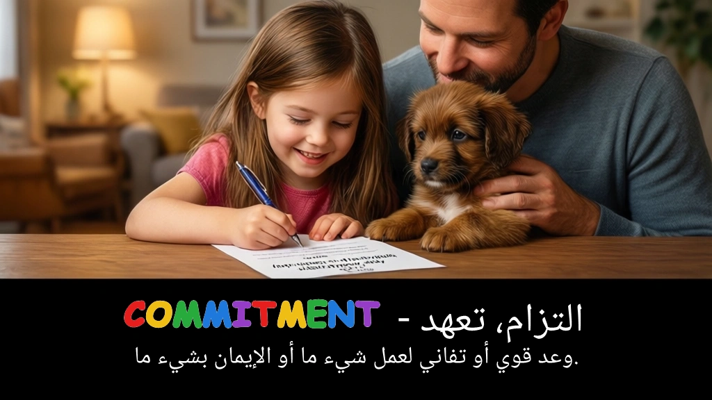 Arabic Illustration for commitment